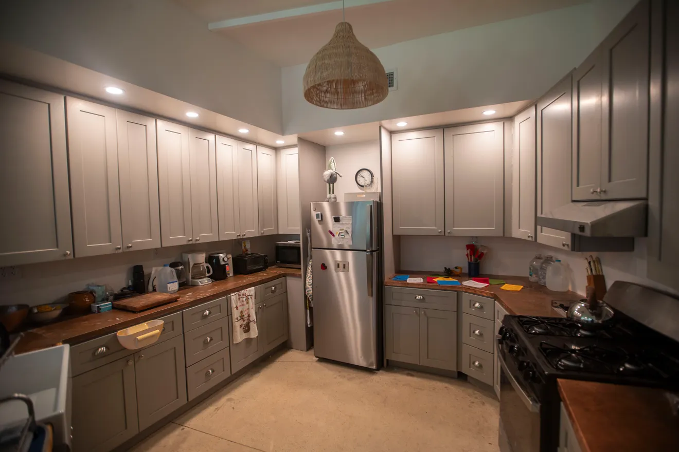 Inside the main house — the kitchen